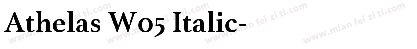 Athelas W05 Italic字体转换